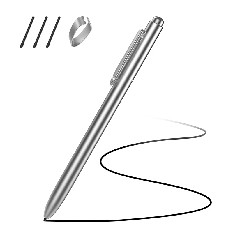 MoKo EMR Stylus Pen Compatible with Remarkable 2, Digital Pen with Eraser, 4096 Pressure Levels Palm Rejection 3 Extra Tips, for Remarkable 2&1/Galaxy Tab&Book/BOOX/Wacom/Scribe/EMR Devices,SpaceGray
