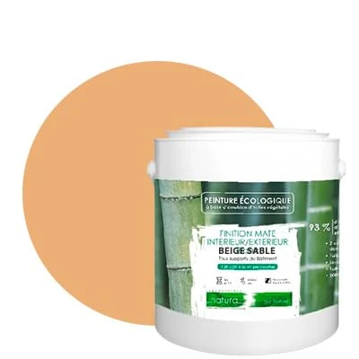 BOX DECO COULEURS Natura Natural Eco-Friendly Interior Exterior Paint Matt Look 2.5L Sand Beige