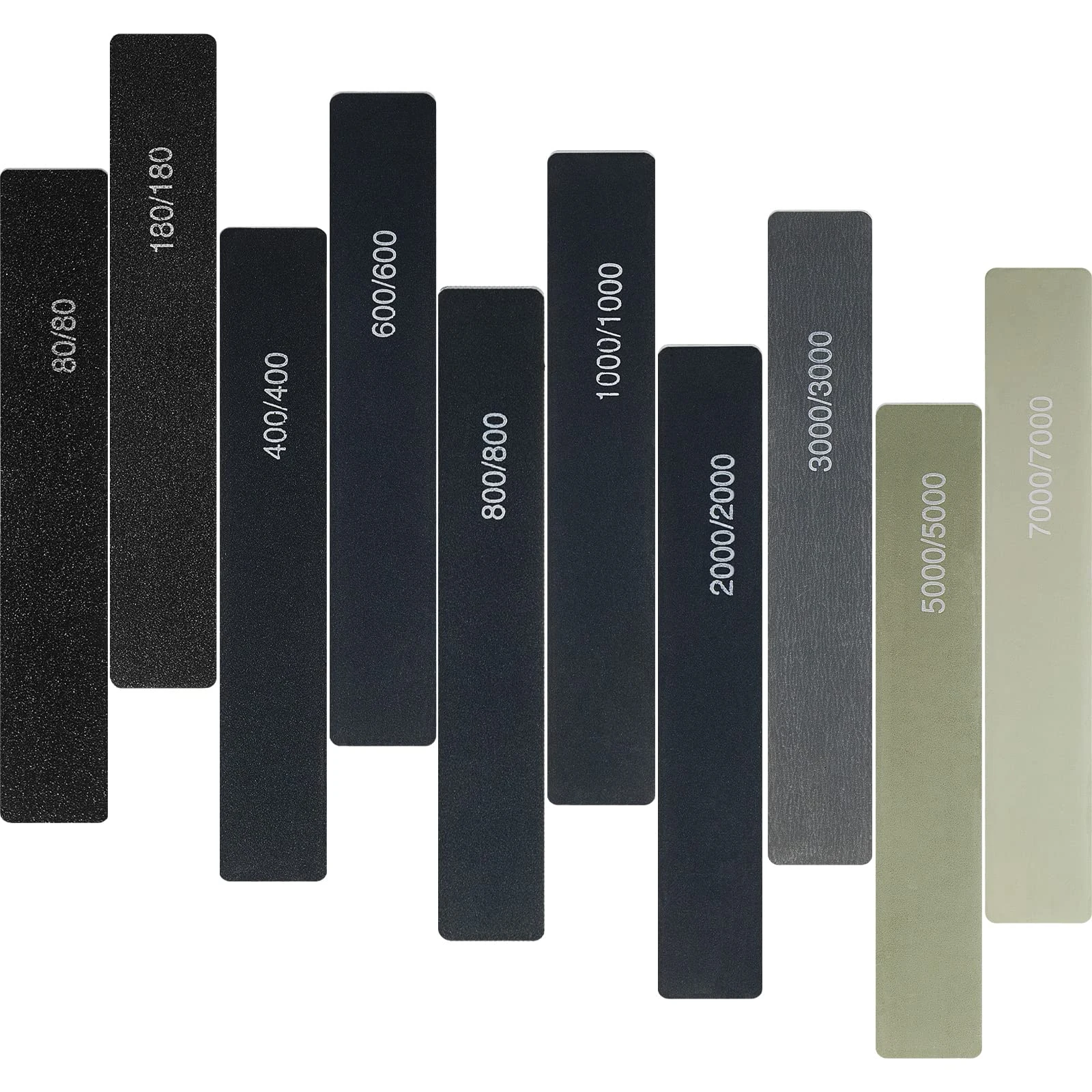 Honoson 10 Pcs Sanding Sticks Buffing Sanding Sticks for Plastic Models Assorted Grits Crafts Metal Wood Sandpaper Tools(Low Grits Rating,Classic Style)