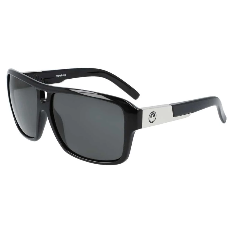 Dragon Men's Sunglasses THE JAM Jet Black Smoke with Lumalens Smoke Lens
