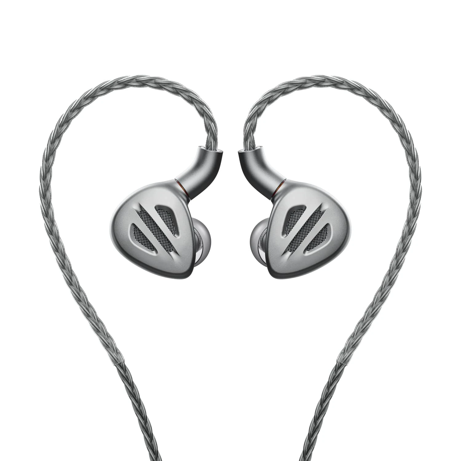 FiiO FH9 Headphones Earphone Wired High Resolution Over-The-Ear 1DD+6BA Detachable Cable Deep Bass Comes with 2.5/3.5/4.4mm Swappable Plugs for Smartphone/PC/Players/Home Audio(Titanium)