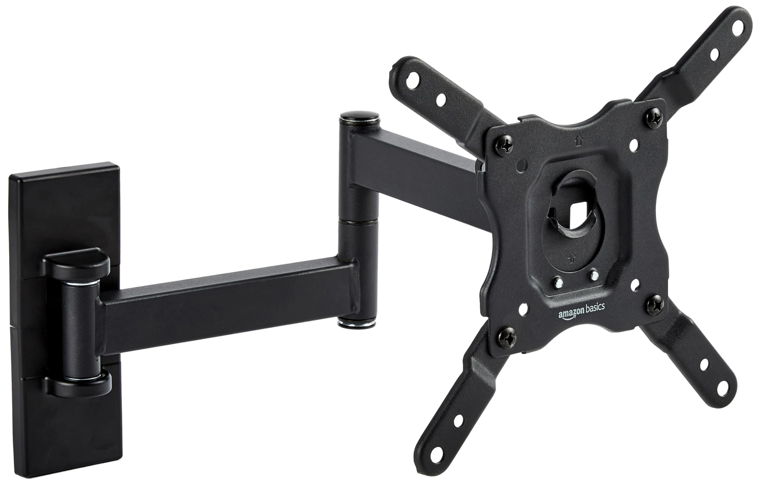 Amazon Basics Full-Motion TV Wall Mount For 12-Inch to 40-Inch, 30.5 - 101.6 cm TVs and VESA 200 x 200, Black