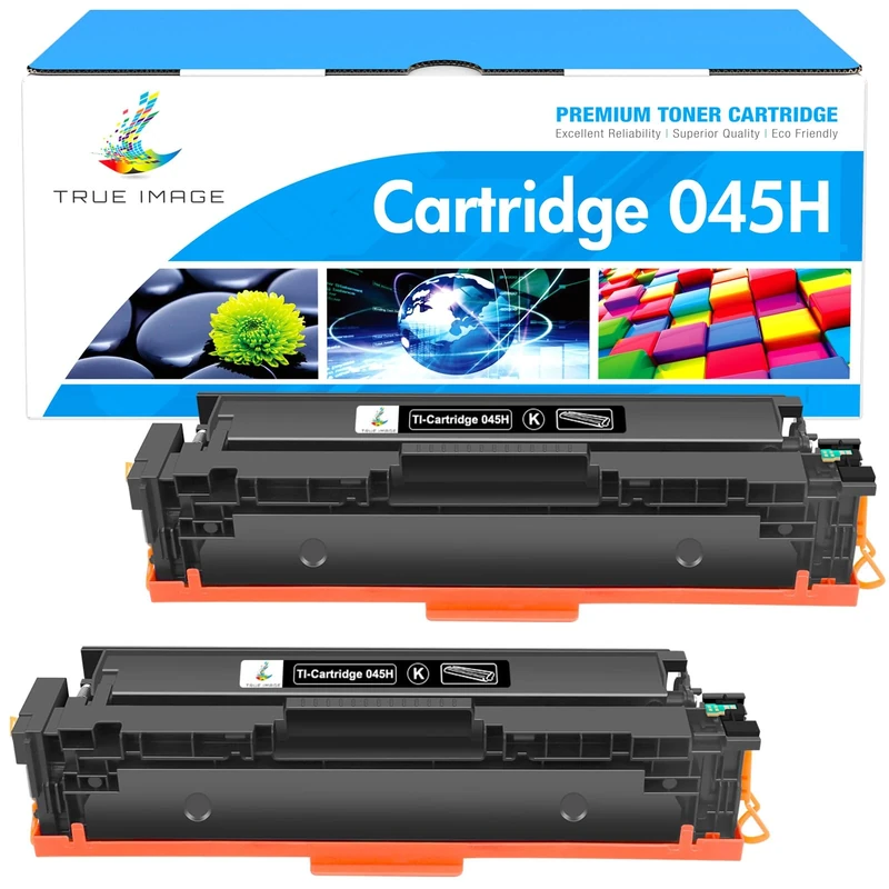 045 045H Black Toner Cartridge Compatible Replacement for Canon 045 045H for MF634Cdw Color ImageCLASS MF632Cdw LBP612Cdw MF632 MF634 MF630C LBP610C Printer Ink (Black, 2-Pack)