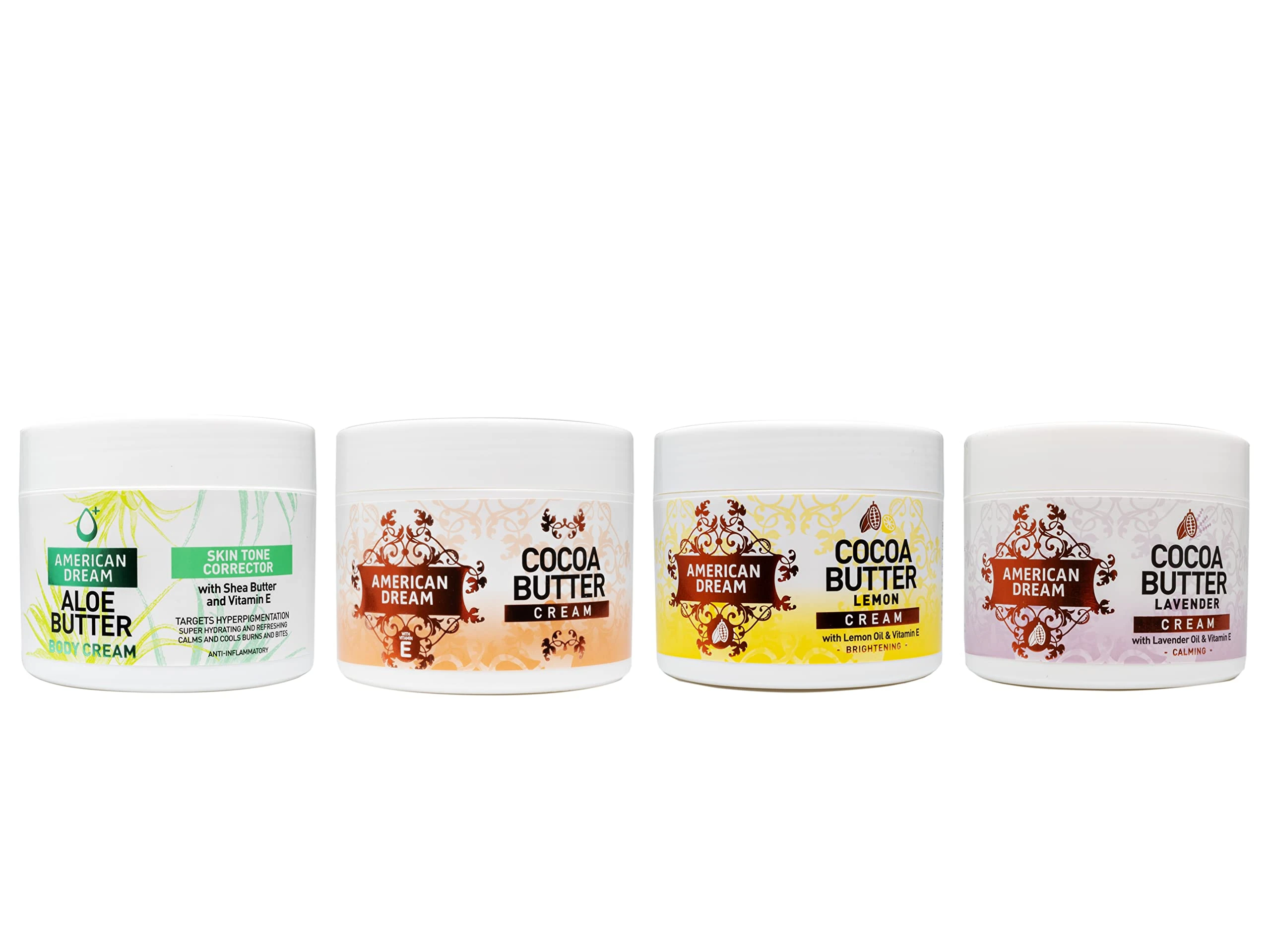 American Dream Body Butter Quad Pack. 4 Varieties, 500ml each. 2000ml in Total