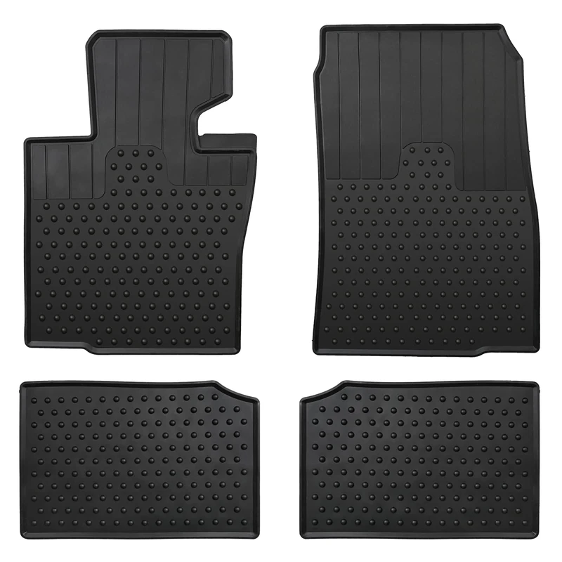 Lwope Car Floor Mats Custom Fit for Mini Cooper Countryman 2010-2016 R60 Black Rubber All Weather Protection Auto Floor Liners Heavy Duty Odorless