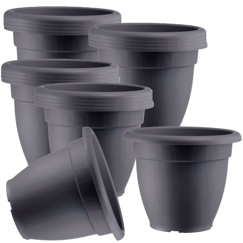 WELL HOME MOBILIARIO & DECORACIÓN 18 Units of Identical Bell-Shaped pots Ø cm 30, Anthracite