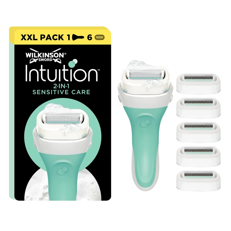 Wilkinson Sword Intuition 2-in-1 Razor - 6 Aloe Vera Blade Refills