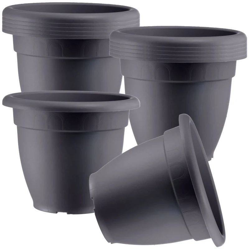 WELL HOME MOBILIARIO & DECORACIÓN 12 Units of Identical Bell-Shaped pots Ø cm 35, Anthracite