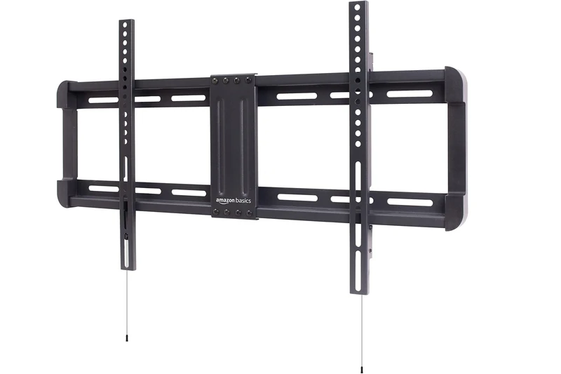 Amazon Basics Low-Profile TV Wall Mount With Horizontal Post-Installation Levelling For 81.2 - 218 cm TVs, Black