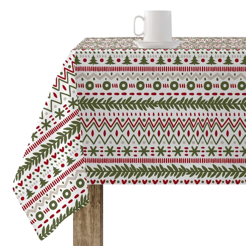 BELUM | Christmas Tablecloth | Stain-Resistant Rectangular Table Cloth | Resin Tablecloth (Laminated Touch) | Table Cloth | Home Table Cloth (300 x 140 cm)
