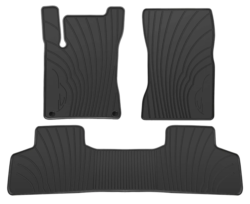 Lwope Car Floor Mats Custom Fit for Mercedez Benz GLB 2020-2021 Black Rubber All Weather Protection Auto Floor Liners Heavy Duty Odorless