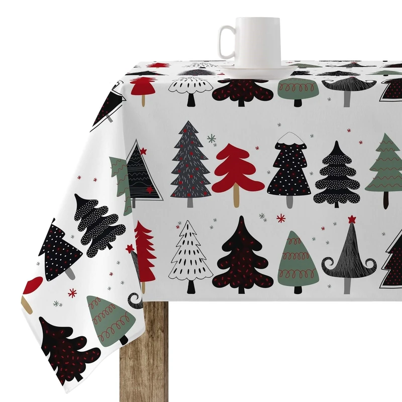 BELUM | Christmas Tablecloth | Stain-Resistant Rectangular Table Cloth | Resin Tablecloth (Laminated Touch) | Table Cloth | Home Table Cloth (200 x 140 cm)