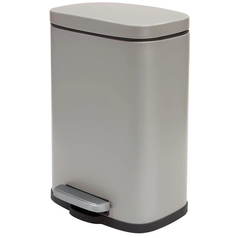 Spirella SP2701 12 Litre Soft Close Waste Bin with Pedal in Taupe Plastic