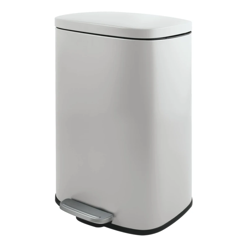 Spirella Akira Steel Kitchen Pedal Bin 30L Matt White