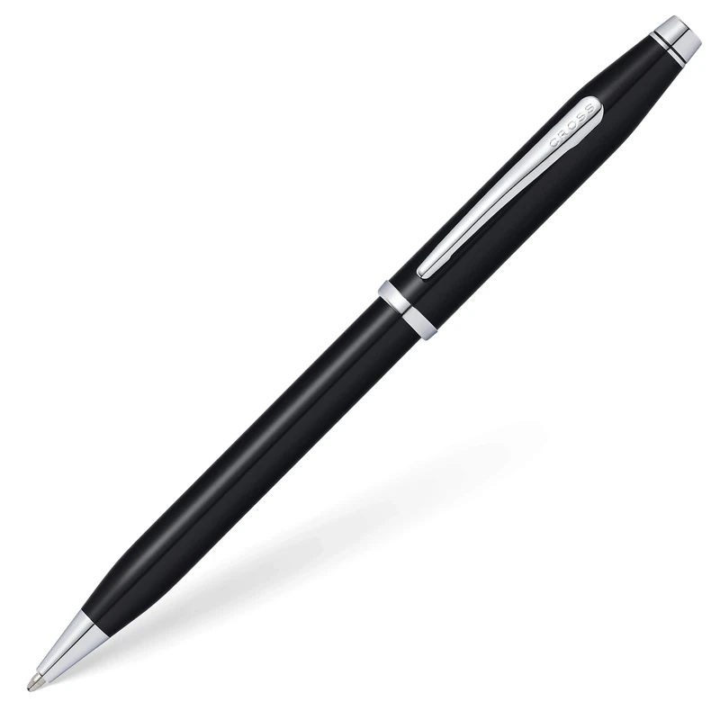 Cross Century II Black Lacquer-Chrome Plated Appointments Ballpoint Pen