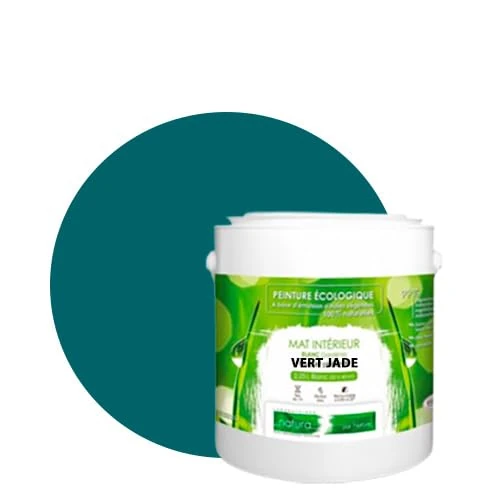 BOX DECO COULEURS Natural ecological wall paint in matt look for interior Natura - 2.5 L / 33 m² - Jade Green