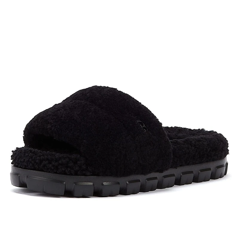 UGG Women's Cozetta Curly Slipper, Black, 9 UK