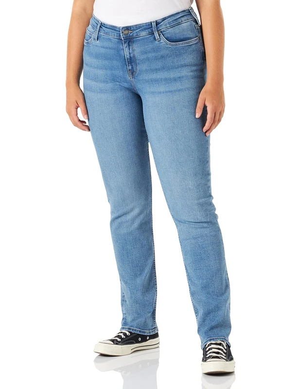 Lee Women's Marion Straight Jeans, Partly Cloudy, W27 / L31