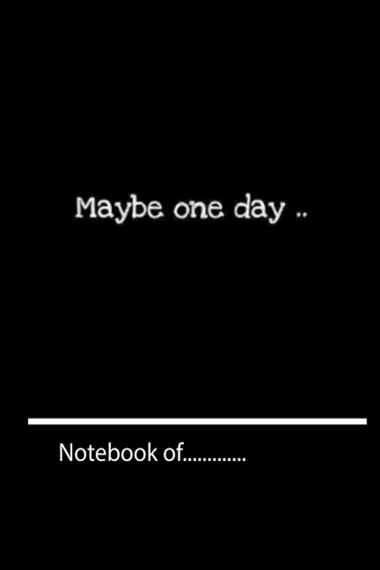 xkjchgir1251 maybe one day - 120 pages notebook for girl boy teen Weekly Meal Planner x