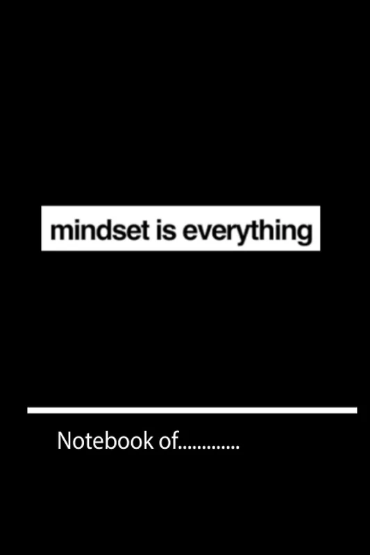 kcxhgriu1373 mindset is everything -120 pages notebook for girl boy teen Weekly Meal Planner x
