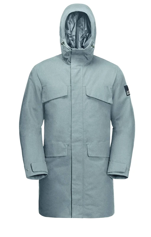 Jack Wolfskin Men's Natureoods Parka Jacket, Alloy, XL