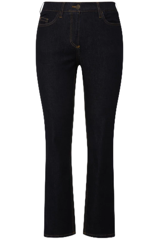 Ulla Popken Women's Slim-Jeans Jeans, Dark Blue Denim,