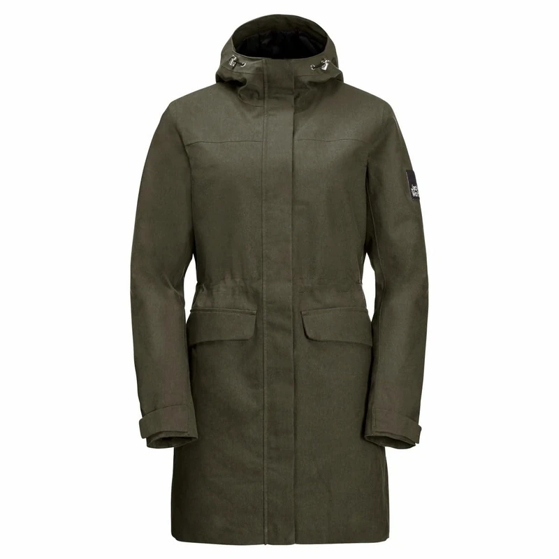Jack Wolfskin Women's Nature Woods Coat Knitting, Bonsai Green, XXL