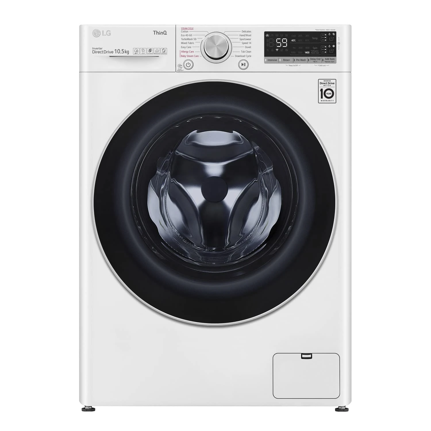 LG V7 F4V710WTSA EZDispense 10.5kg Freestanding Washing Machine
