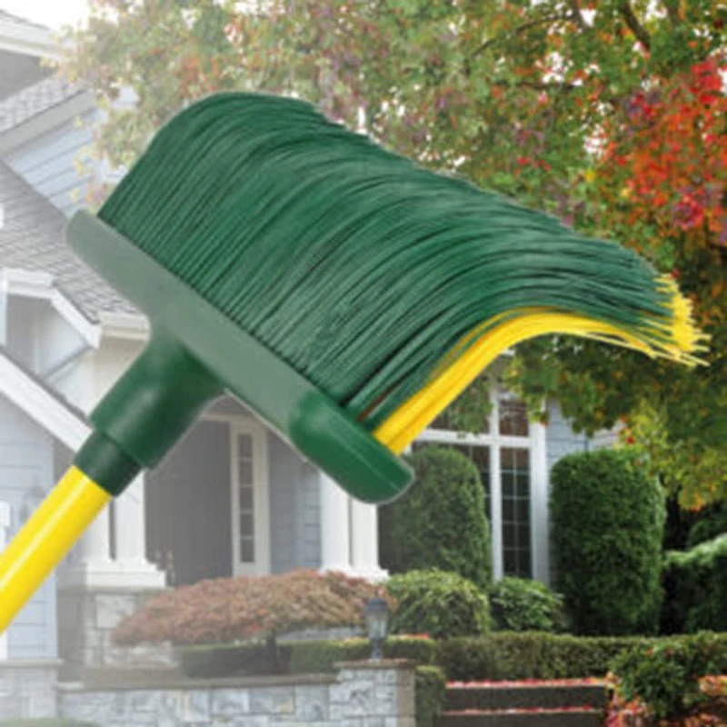 EURO MARKETING MANUFACTURING Novi Broom Garden Broom with Curved Bristles, Green, Unique