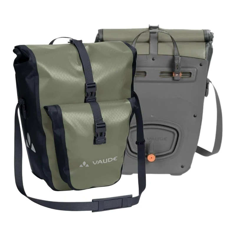 VAUDE Aqua Back Plus bike pannier bag, 2 x rear bike rack bag waterproof, 51 liters total volume, cycling bag rear, easy mounting - Made in Germany