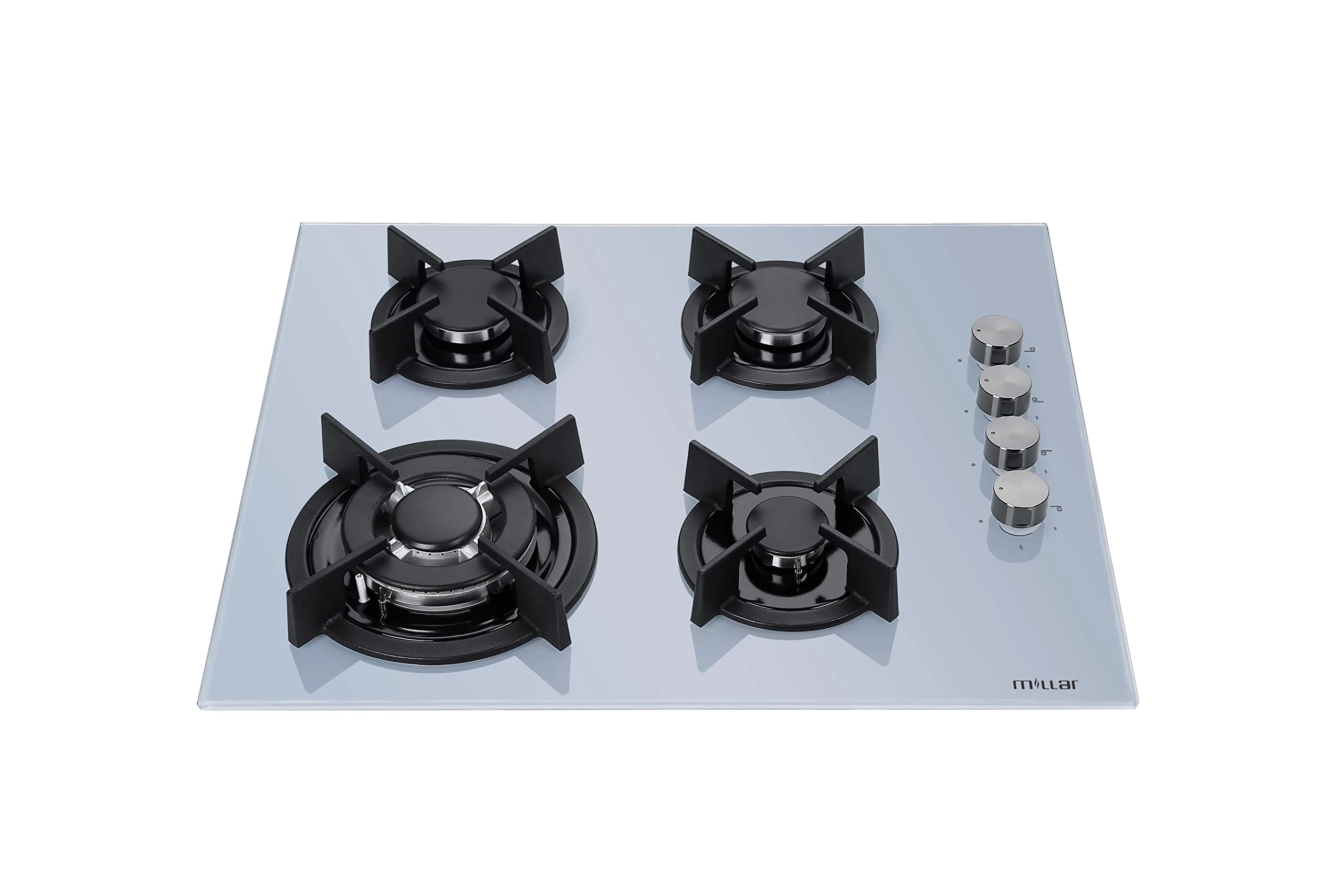 Millar GH6041XEA 60cm Built-in 4 Burner Grey Gas on Glass Hob/Cooker/Cooktop with FFD…
