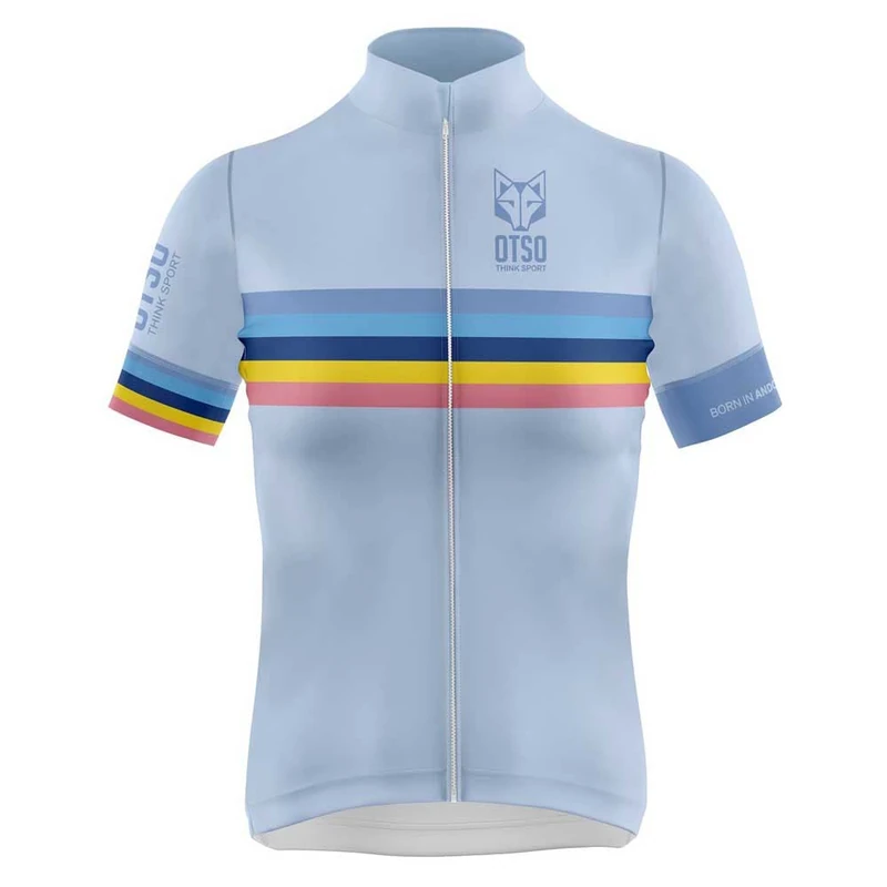 OTSO Stripes Women's Cycling Jersey Turquoise