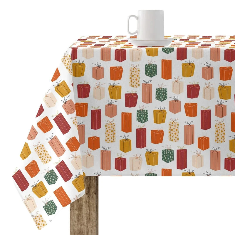 BELUM | Christmas Tablecloth | Stain-Resistant Rectangular Table Cloth | Resin Tablecloth (Laminated Touch) | Table Cloth | Home Table Cloth (140 x 140 cm) - Image 1