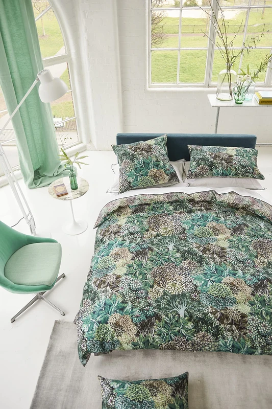 Designers Guild Cotton Satin Duvet Cover, Madhya Azure