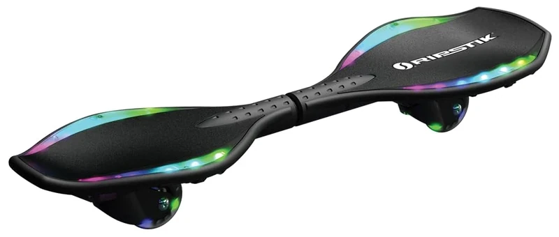 Razor RipStik Ripster Lightshow – Light Up 2-Wheel Caster Board for Kids Aged 8+, Black