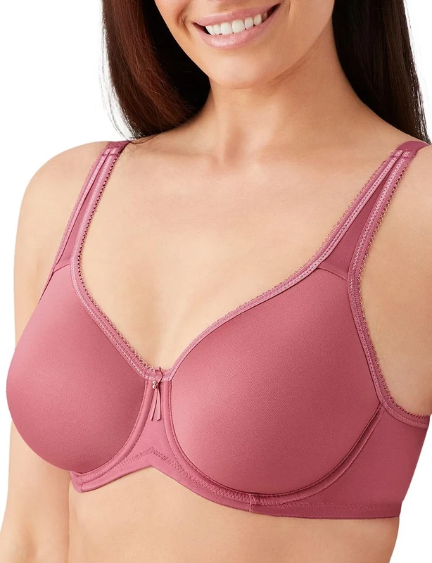 Wacoal Women's Basic Beauty Contour T-Shirt Bra, Opaque, Rose Wine, 32D
