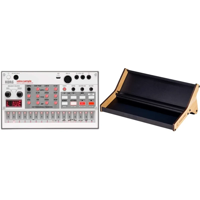 KORG Volca Sample2 - Digital Sample Sequencer Synthesizer + SEQUENCE Volca Rack 2x2 for KORG Volca series