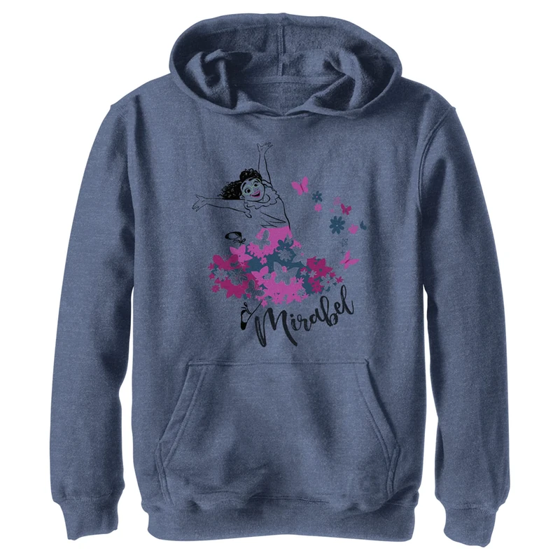 Disney Boy's Zauberer-Mirabel Butterfly Hoodie, Heather Navy, S - Image 1