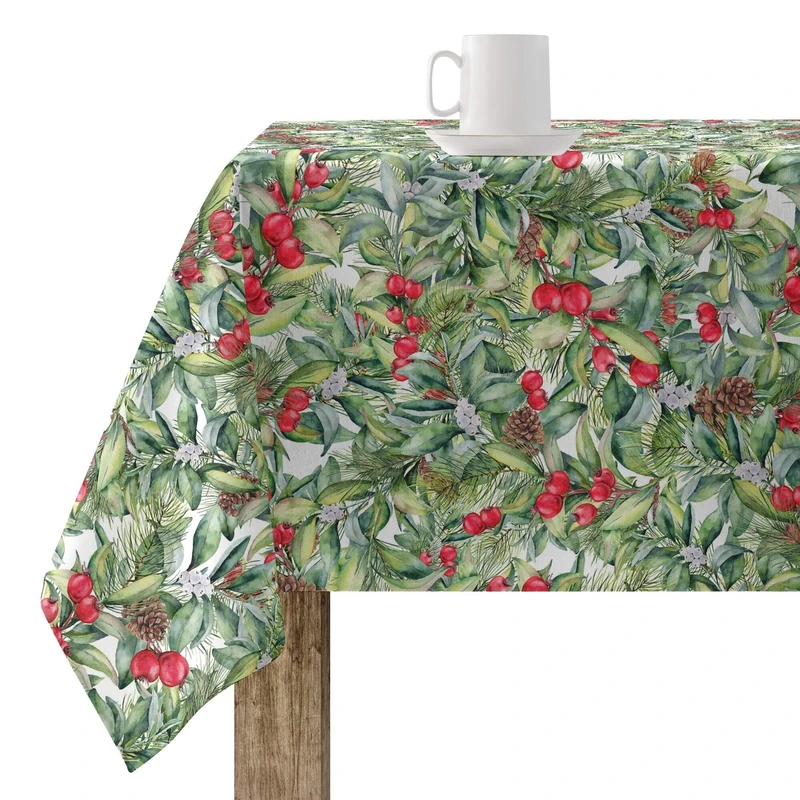BELUM | Christmas Tablecloth | Stain-Resistant Rectangular Table Cloth | Resin Tablecloth (Laminated Touch) | Table Cloth | Home Table Cloth (250 x 140 cm)