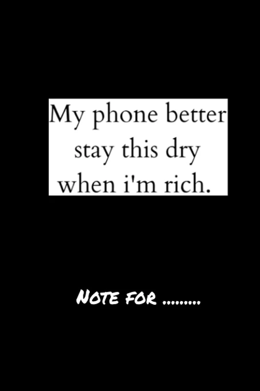 xkchguir1331 my phone better stay this dry when im rich- 120 pages College Ruled Notebook Lined School Journal for girl boy teen