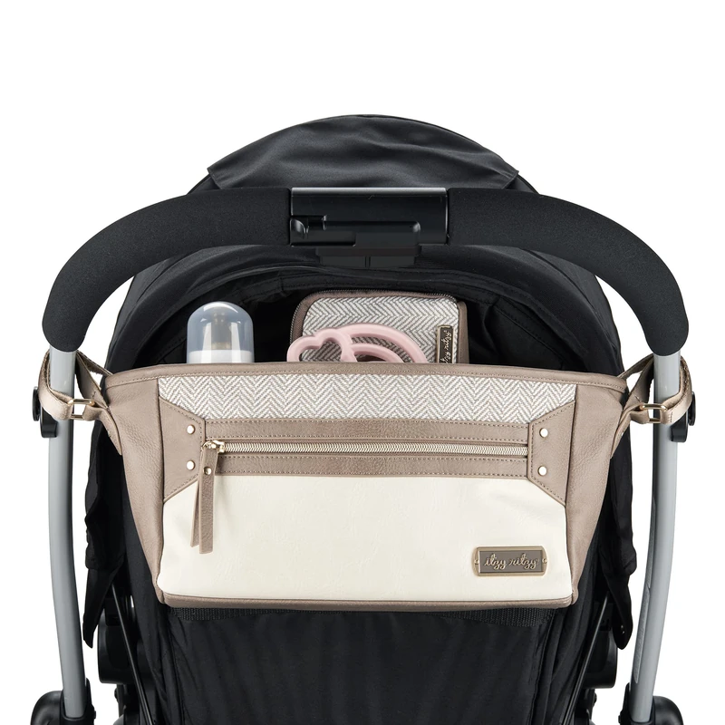 Itzy Ritzy Adjustable Stroller Caddy - Vanilla Latte Organizer
