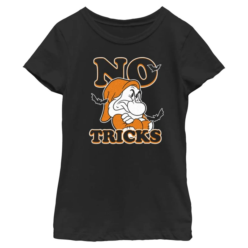 Disney Girl's No Tricks T-Shirt, Black, XL - Image 1