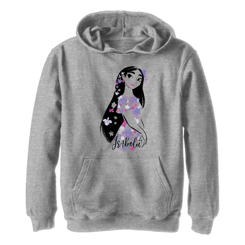 Disney Boy's Encanto-Isabela Kapuzenpullover Hoodie, Athletic Heather, S