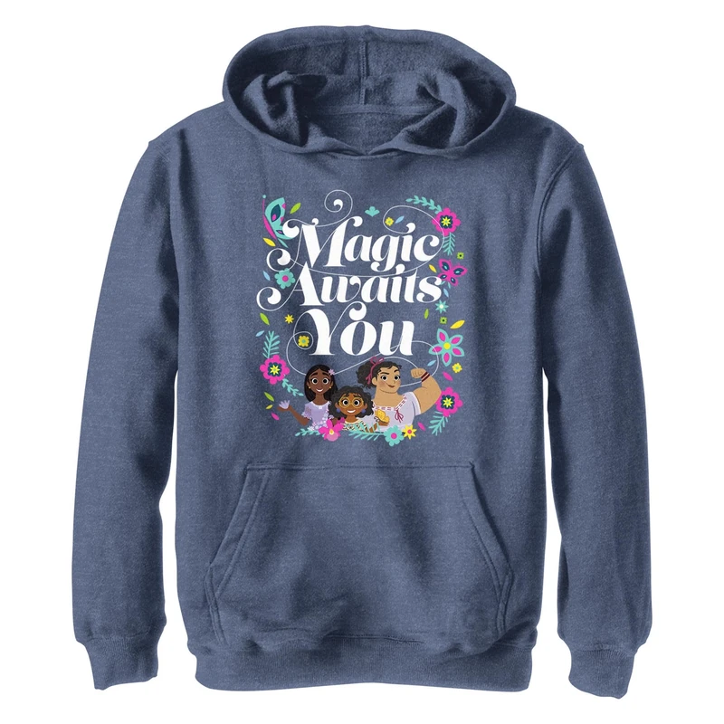 Disney Boys Encanto Magic Awaits Hoodie, Heather Navy, M
