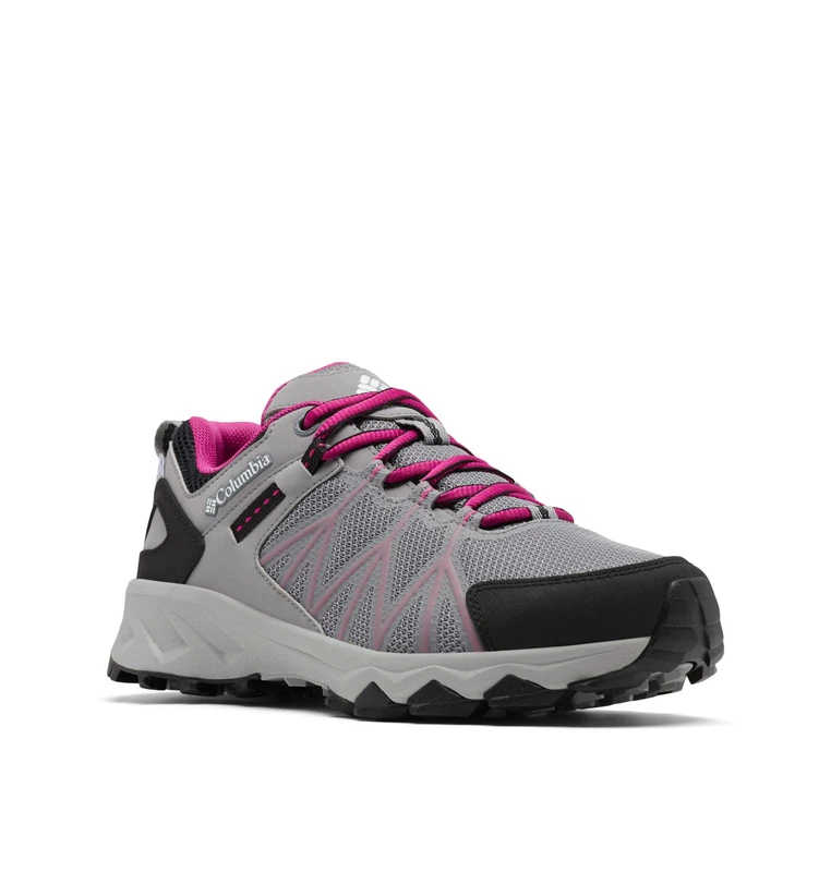 Columbia Women's Peakfreak 2 Outdry waterproof low rise hiking shoes, Grey (Monument x Wild Fuchsia), 3 UK