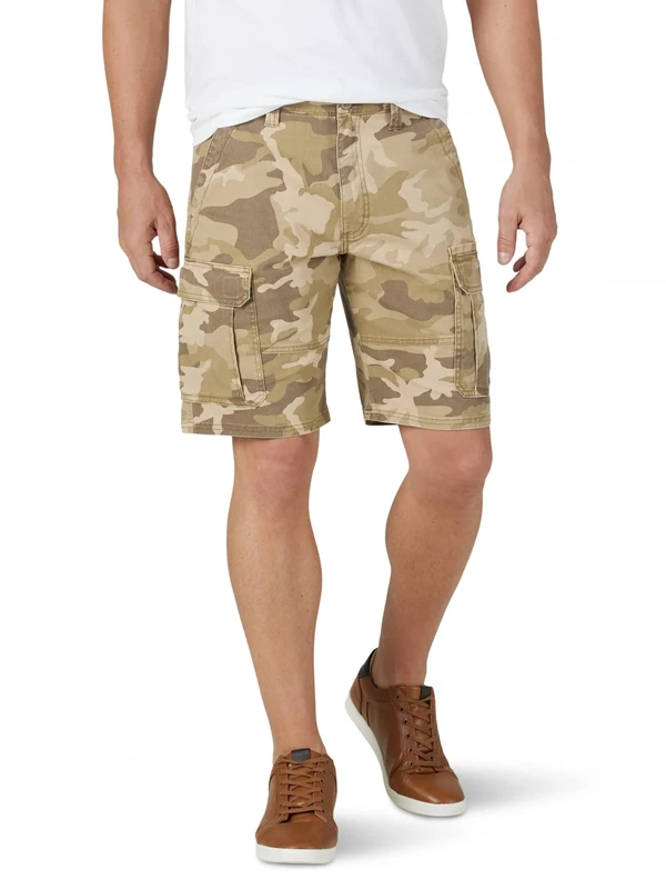 Wrangler Authentics Men's Classic Cargo Stretch Short, Jungle Elmwood Camo, 48
