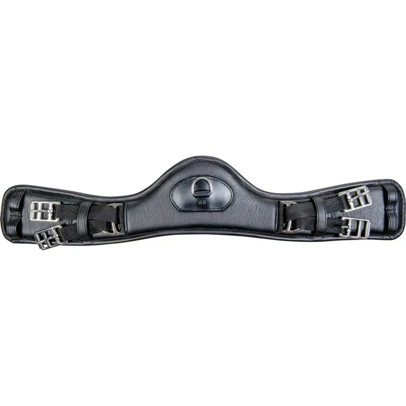 HKM Dressage Anatomic Leather Girth without elastic Black 60