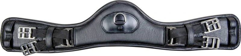 HKM Dressage Anatomic Leather Girth without elastic Black 75