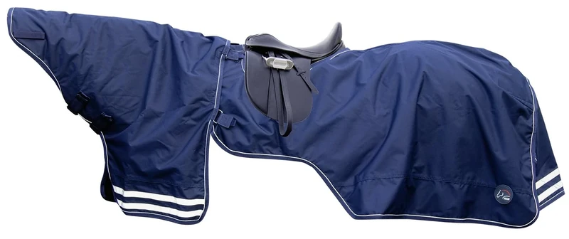 HKM Exercise rug with removeable neck part Deep Blue 5'3