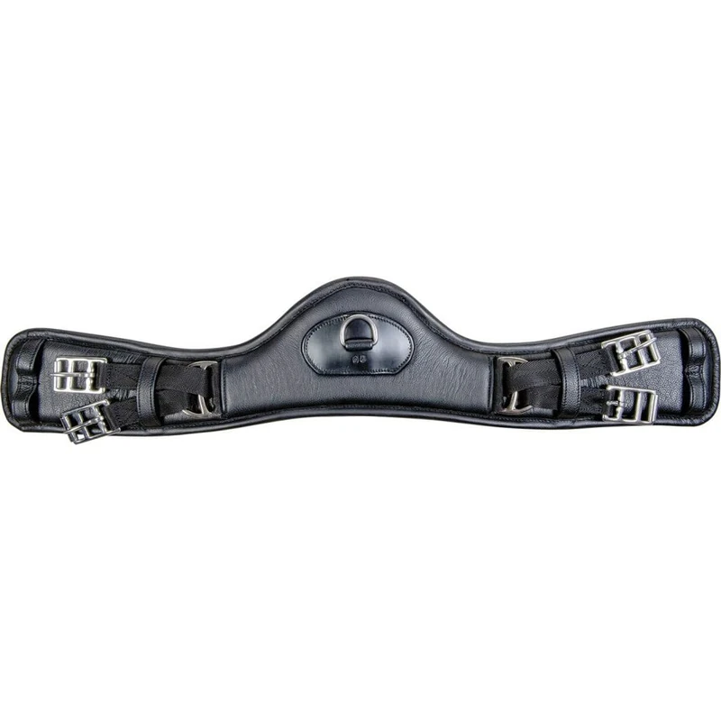 HKM Dressage Anatomic Leather Girth without elastic Black 65